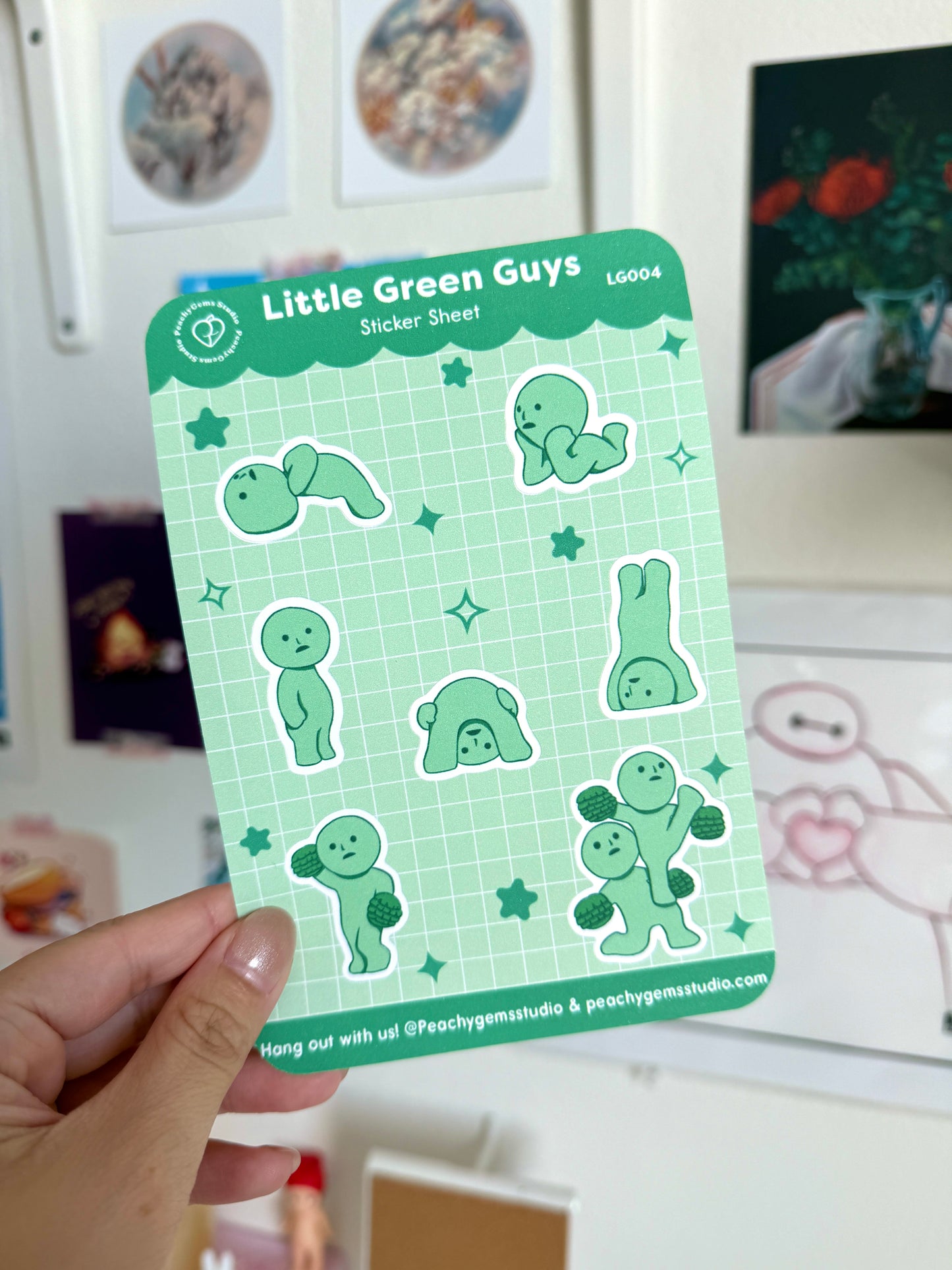 Little Green Guys Sticker Sheet