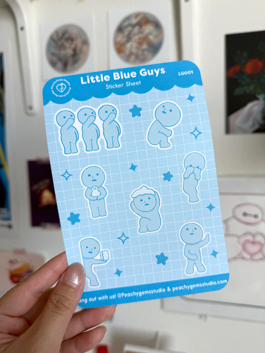 Little Blue Guys Sticker Sheet
