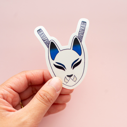 Beast Inspired Kitsune Mask Sticker