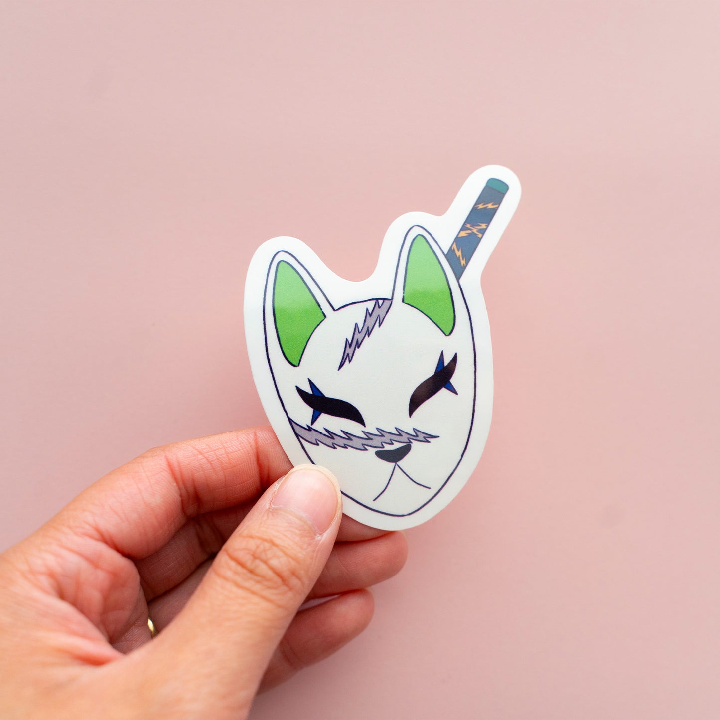 Wind Hashira Kitsune Mask Sticker