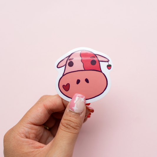 Strawberry Cow Sticker